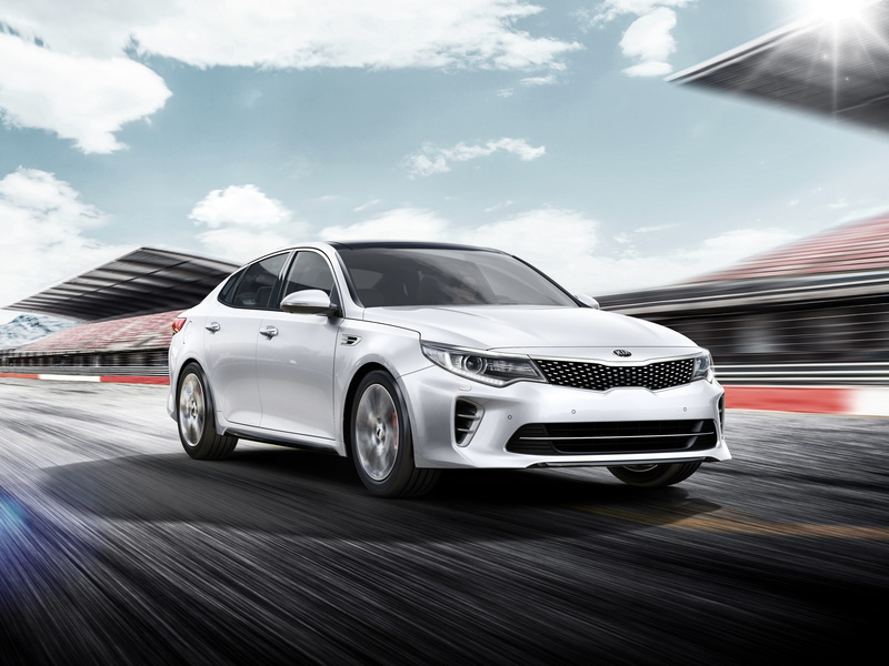 test drive, Kia Optima GT, supercar, 4K, luxury cars, sports car, white