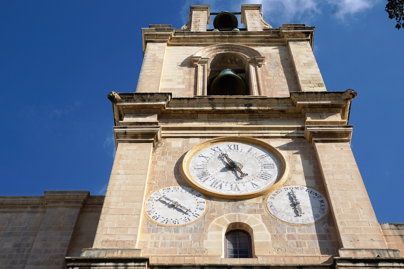 sky, religion, festival, architecture, celebration, vacations, island, time, place of worship, building, clock face, valetta, church, 5K, creative, luck