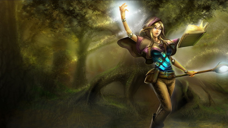 pants, forest, capes, 1080P, legends, x, nature, forests, magic, armlet, Mage, lux, potion, sparkles, art, staff, league, leather, hd