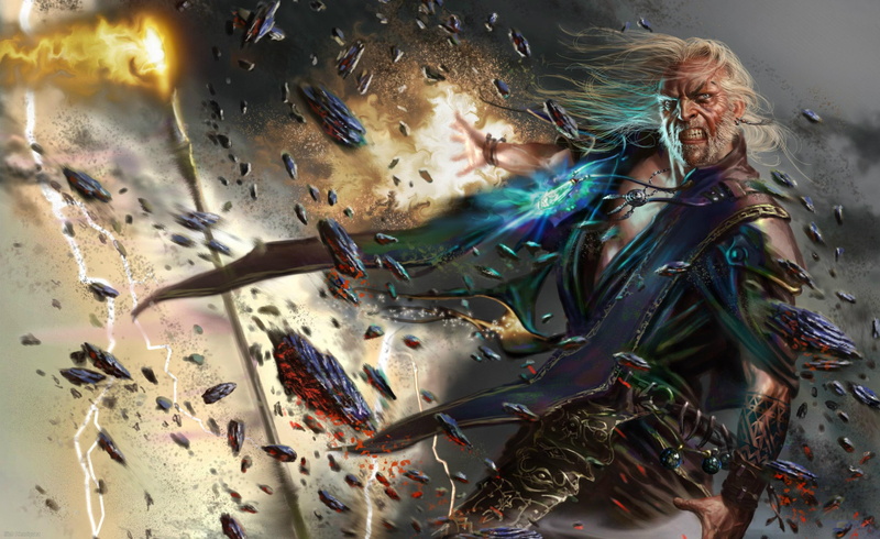 dark, fantasy, artistic, 3d and abstract, wizard, sorcerer, magic, 1080P
