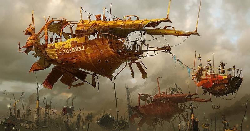 nautical vessel, game, artworks, grayscale, digital artworks, cloud - sky, outdoors, destruction, transportation, video game photos, nature, sinking, 720P