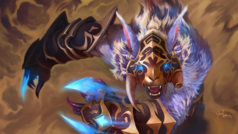 computer, phones, warrior, 1080P, ferocious, mobile, art, hero, dota, ursa, fan, tablet, heart