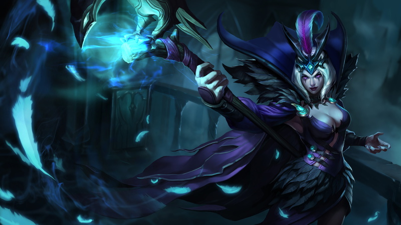 Woman, Purple Eyes, Woman Warrior, LeBlanc (League Of Legends), Feather, League Of Legends, Video Game, Cape, 4K, Fantasy