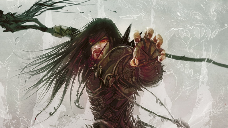 artwork, magic, mage, red, armor, eyes, gathering, 1080P, staff