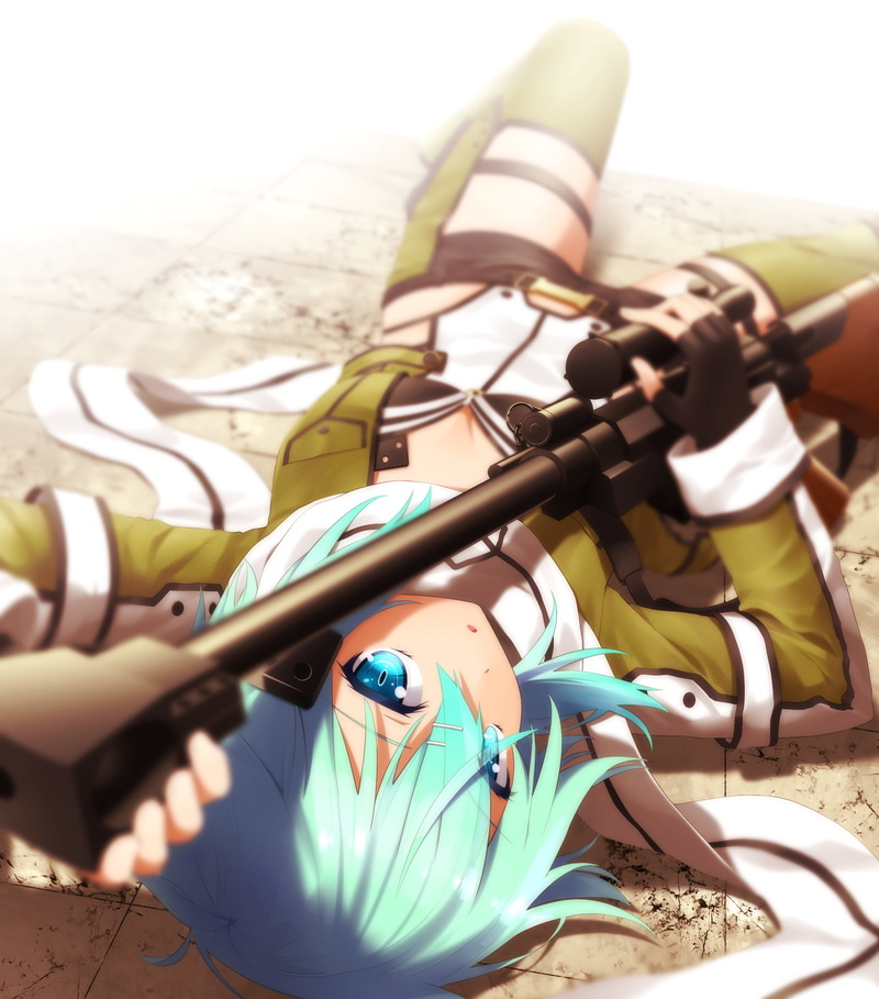 Sword Art Online, Marksman, Sinon (Sword Art Online), anime, anime girls, 1080P