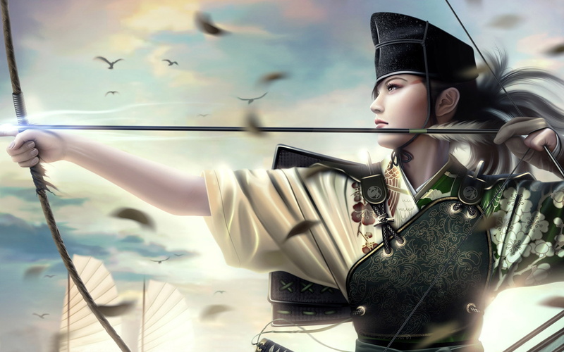 girl, 1080P, weapon, marksman