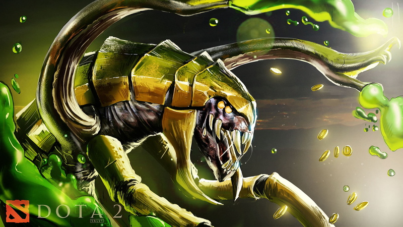 underwater, venomancer, dota 2, yellow, close-up, sea, dota, green color, gray, vector, indoors, art, representation, marine, futuristic, no people, animals in the wild