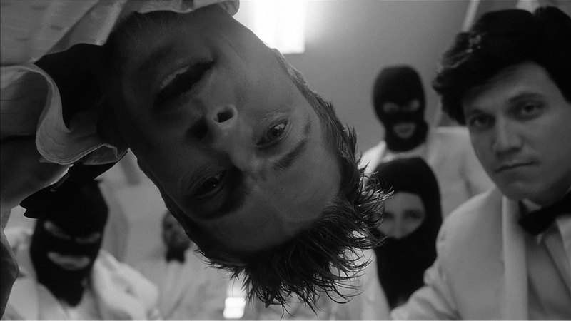 club, pitt, 1080P, monochrome, screenshots, grayscale, tyler, art, fight, Fight Club, brad, hd, durden, x, movies, entertainment