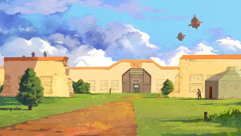 4K, video games, Megaman Legends, fan art, watercolor, clouds, Mega Man