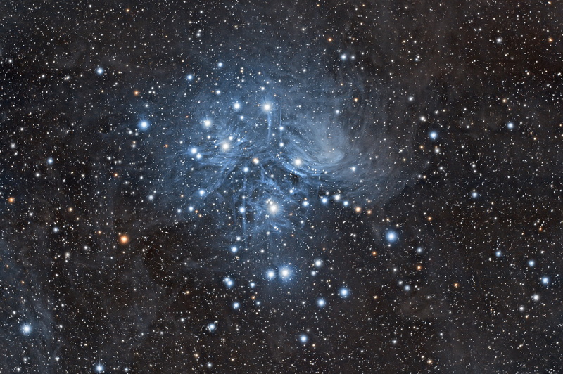night, The Pleiades, bright, in the constellation of Taurus, astronomy, outdoors, majestic, space and astronomy, M45, illuminated, beauty in nature, sky