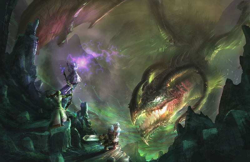 archer, battle, dragon, warrior, 1080P, wizard