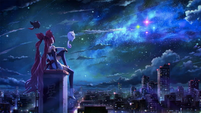 pollution, statue, art and craft, red, landscape, cloud - sky, digital composite, outdoors, night, building, 720P, built structure, environment, digital