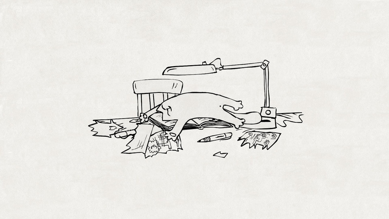 arts culture and entertainment, history, simons cat, figure, engraved Image, high angle view, 1080P, drawing - Art Product, cat, music, pieces, paper