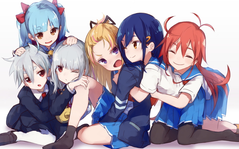 Cocona Kokomine, Papika (Flip Flappers), Toto (Flip Flappers), Yayaka (Flip Flappers), Flip Flappers, 1080P, Anime, Yuyu (Flip Flappers)