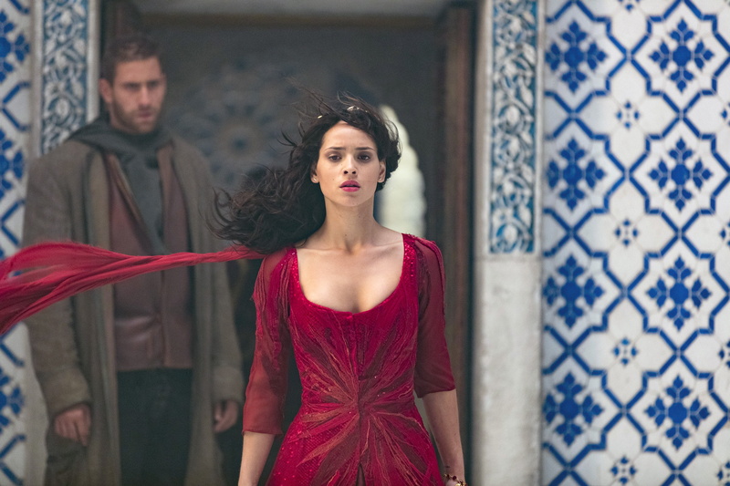 scoop, 2K, dress, woman, Adria Arjona, Emerald City, Dorothy Gale, neck, red, brown, HD, front, man, coat