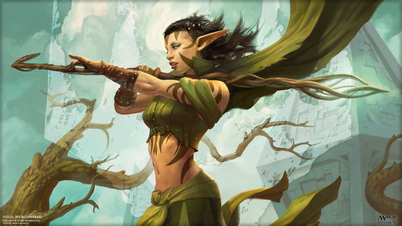 Nissa (Magic: The Gathering), Nissa Worldwaker, Magic: The Gathering, Game, Planeswalker (Magic: The Gathering), 1080P