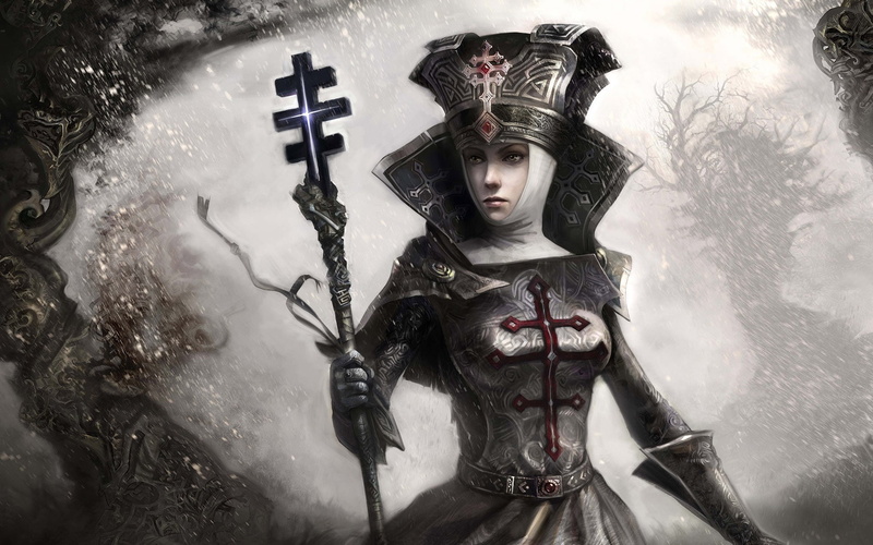 1080P, hd, art, cg, cgi, women, priestess, abstract, x, fantasy, d