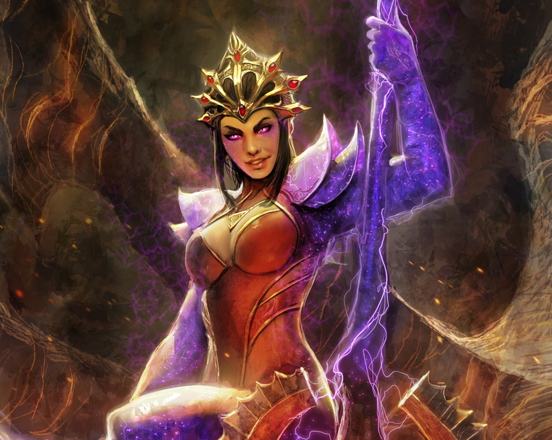 Reaper of Souls, magic, art, staff, wizard, girl, 1080P, Diablo III