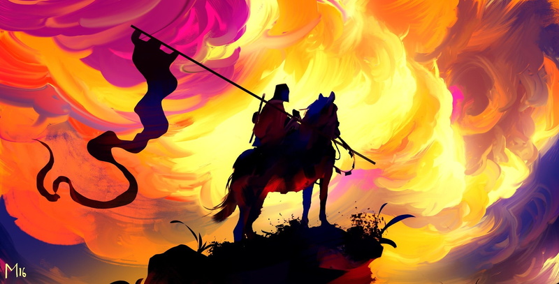 representation, human representation, Fantasy, male likeness, statue, colorful, art and craft, domestic animals, horse, battle, animal wildlife, no people