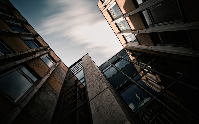 City, building, House, gray, 2K, brown, Area, Up, Buildings, Look, Sky