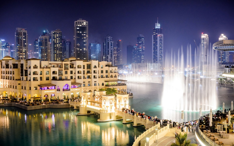 dubai, hd, allpaper, fountains, 2K