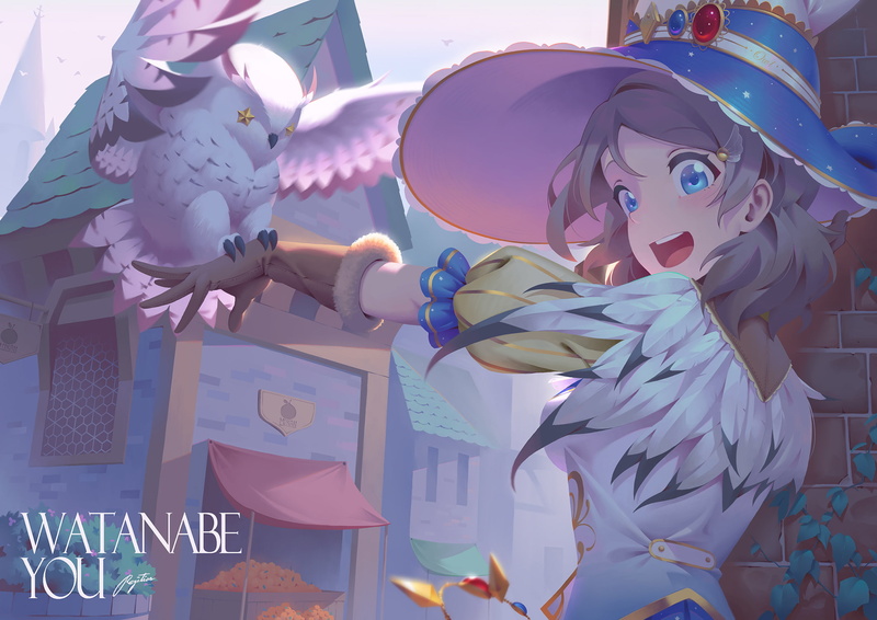 wizard, Regition, 1080P, Love Live! Sunshine, anime girls, Watanabe You