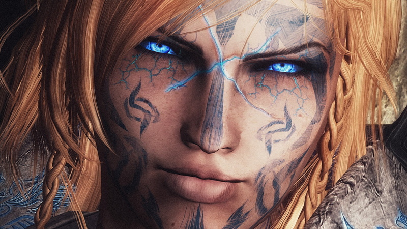 beautiful woman, wizard, beauty, art and craft, 1080P, human body part, body part, The Elder Scrolls V: Skyrim, close-up, adult, contemplation, blue eyes