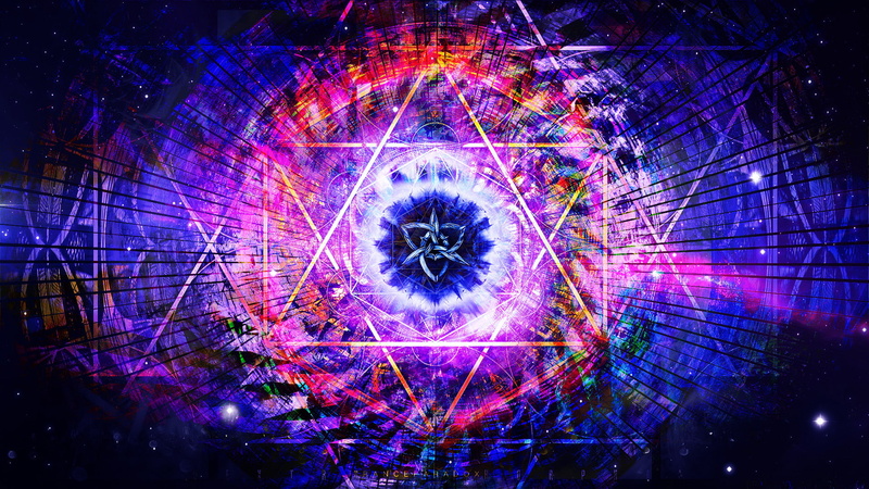 digital/artwork, abstract, 1080P, hd, psychedelic, colorful, purple, blue