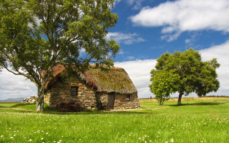 2K, house, nature, hd, cottage, trees