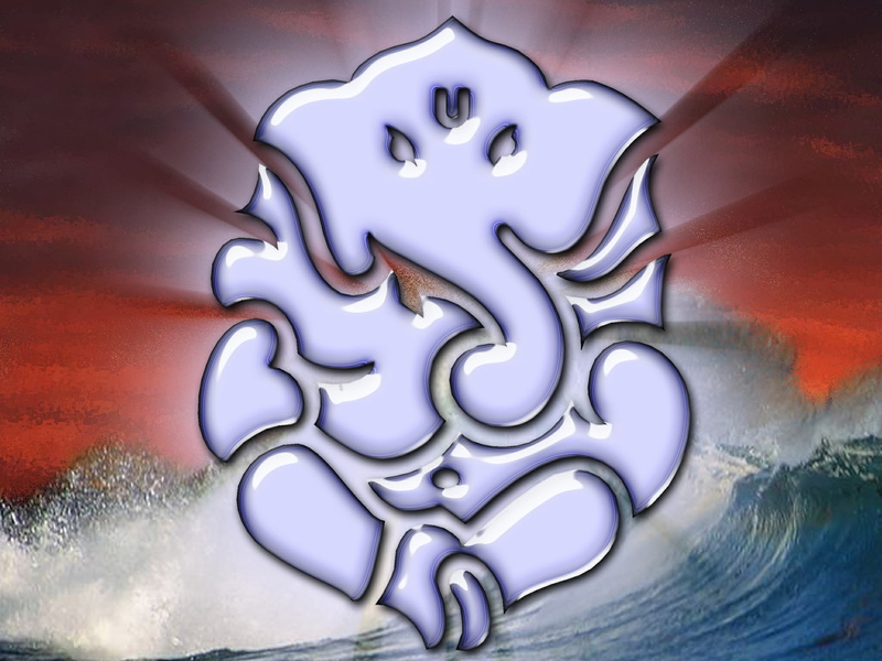 ganesh, Light Ganesh, light, 1080P, d, hd, cg, abstract, art