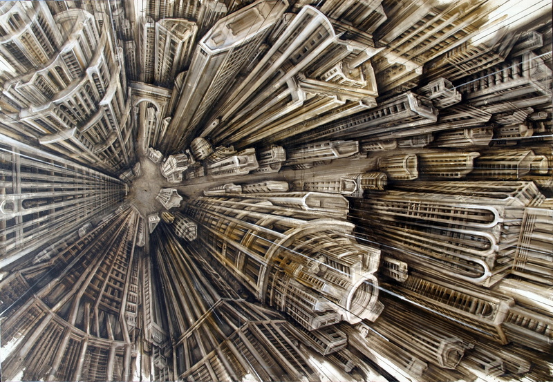 Fabio Giampietro, abundance, backgrounds, dirty, stack, pattern, top view, brown, heap, no people, metal, indoors, architectural, perspective