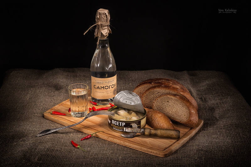 1080P, bread, appetizer, bottle, Faith Kalinkina, moonshine