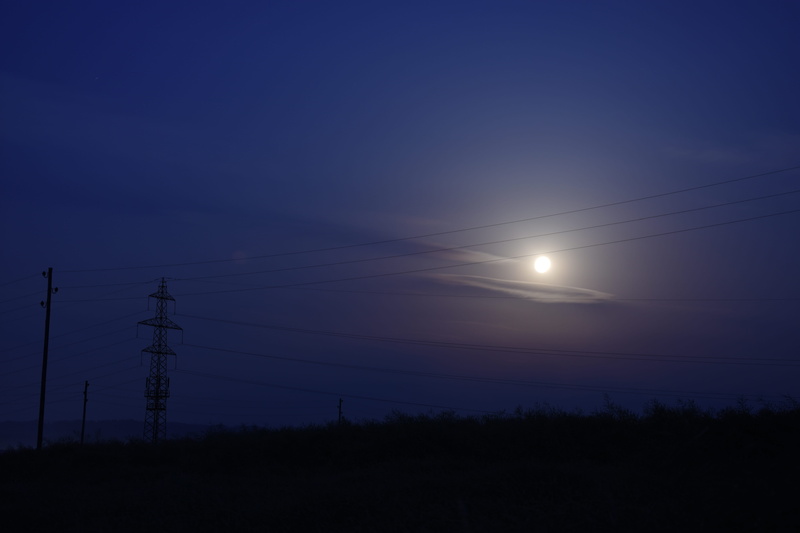 technology, sky, blue, fraubrunnen, night, telephone line, no people, black, scenics - nature, 5K, bern, dark, nightlife, cable, electricity, beauty in nature