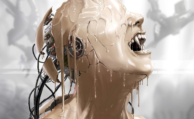 fangs, humanoid, representation, 1080P, craft, cyborg, male likeness, amusement park, carousel, livestock, indoors, no people, white, vampire, human representation