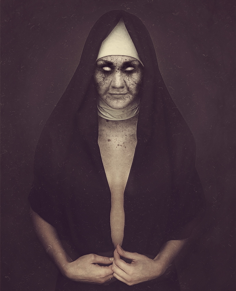 lifestyles, human body part, digital composite, undead, indoors, woman, studio shot, celebration, photo, portrait, halloween, leisure activity, 5K, human face