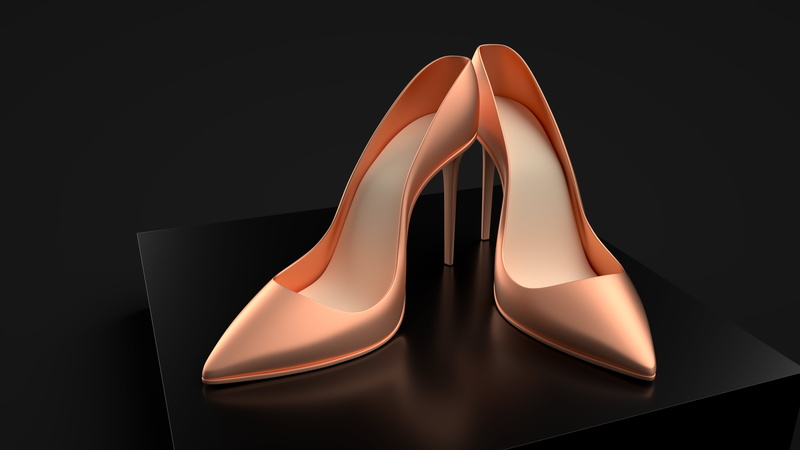 CG, 3D, 4K, high heels, render, crystal