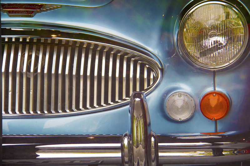engine, austin healey, auto, sports car, vintage, chrome, 1960, grill, electric lamp, grille, paintwork, classic, 4K, retro styled, land vehicle