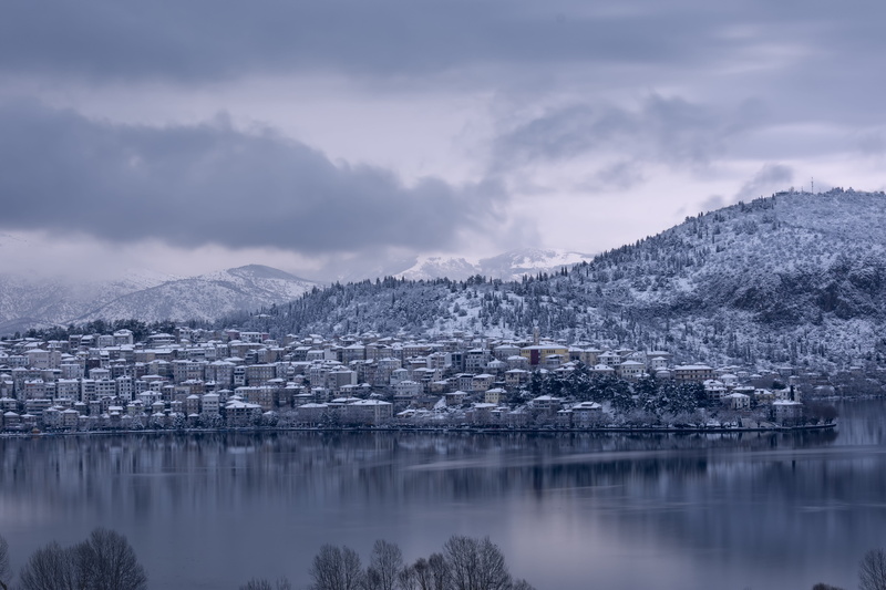 white, mood, lake, winter, water, landscape, nature, fairytale, magic, kastoria, architecture, no people, outdoor, swan, mountain range, light, snowcapped mountain