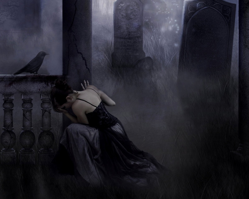 women, Dark, fashion, real people, fear, clothing, digital composite, dress, lifestyles, adult, wome, young women, s, ghost, 720P, hairstyle, emotion