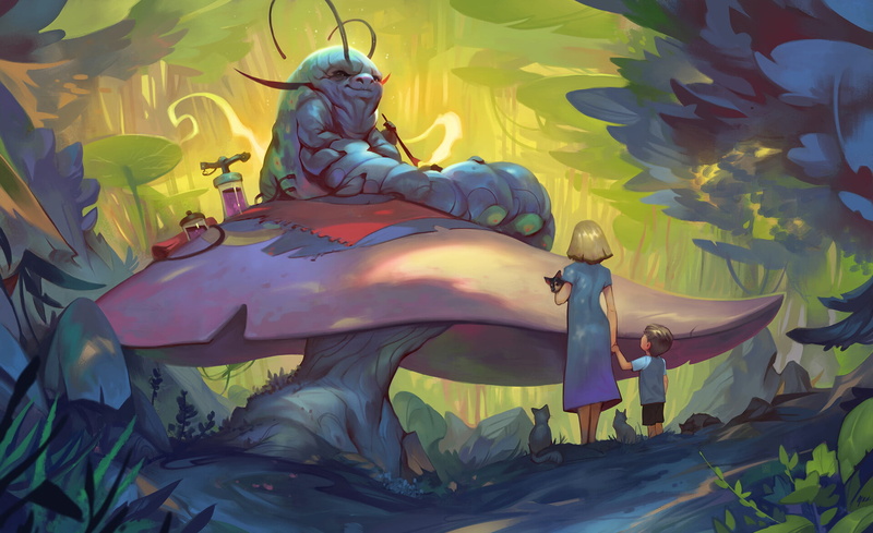 anime girls, Dave Greco, 1080P, artwork, fantasy girl, anime, Alice in Wonderland