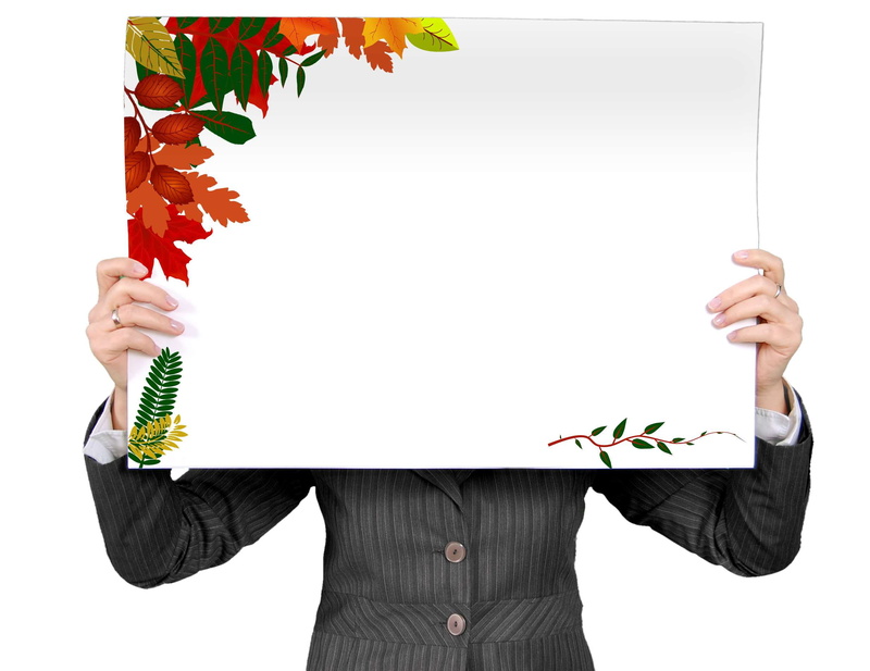 communication, cut out, background, adult, fall foliage, blank, business woman, burlap, copy space, autum, women, businesswoman, standing, paper, fall background