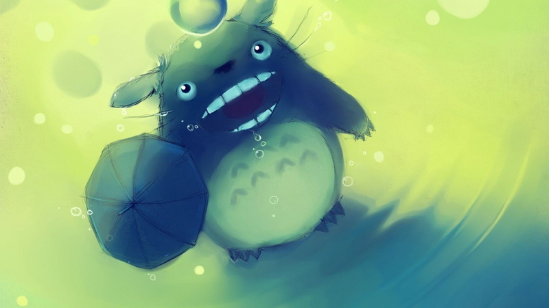 swimming, blue, water, My Neighbor Totoro, representation, Totoro, animal wildlife, close-up, animal representation, toy, floating on water, 1080P, apofiss