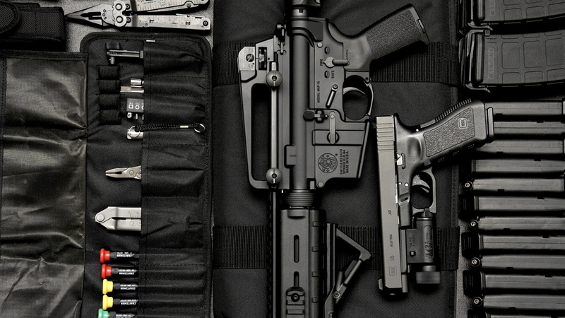 arrangement, directly above, communication, day, side by side, gun accessory, choice, backgrounds, large group of objects, collection, close-up, gun, no people