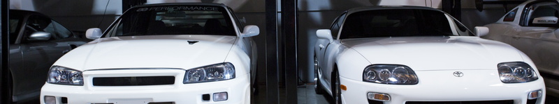 panoramic, transportation, cockpit, 5K, front view, modern, wealth, outdoors, white color, consumerism, no people, motor vehicle, luxury, stationary, car triple screen nissan gtr r34 toyota supra