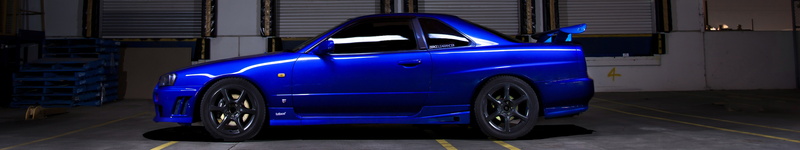 car triple screen skyline r34 nissan skyline gt r blue cars, city, architecture, 5K, illuminated, car, outdoors, looking at view, road, transportation