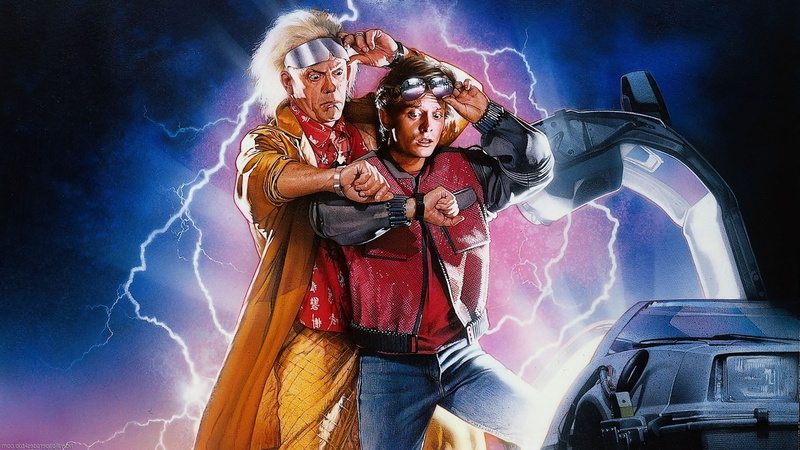 adult, men, excitement, happiness, 1080P, portrait, women, delorean time travel back to the future michael j_ fox christopher lloyd movies lightning car