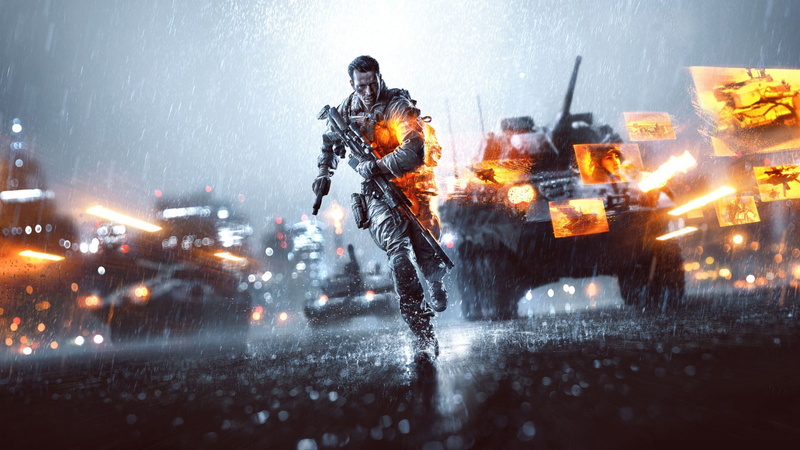 Electronic Arts, sign, weapon, Battlefield 4, government, military, burning, night, fire, top, gun, protection, adult, communication, illuminated, snowing