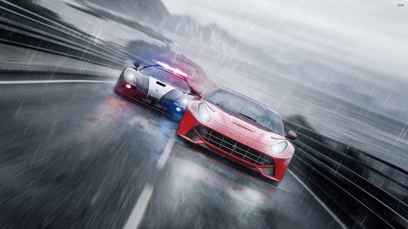 Need for Speed: Rivals, rain, Need for Speed, Koenigsegg Agera, Ferrari F12berlinetta, road, 4K, video games