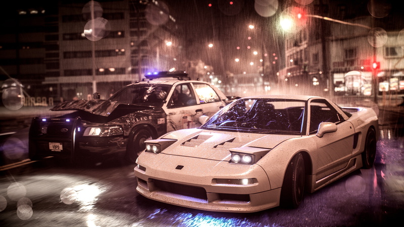 need for speed, Honda NSX, Acura NSX, car, honda, acura, Ford Crown Victoria, 4K