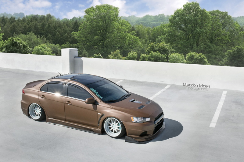 Mitsubishi Lancer, 1080P, chocolate, evolution, vehicle, Mitsubishi Lancer Evo X, Mitsubishi